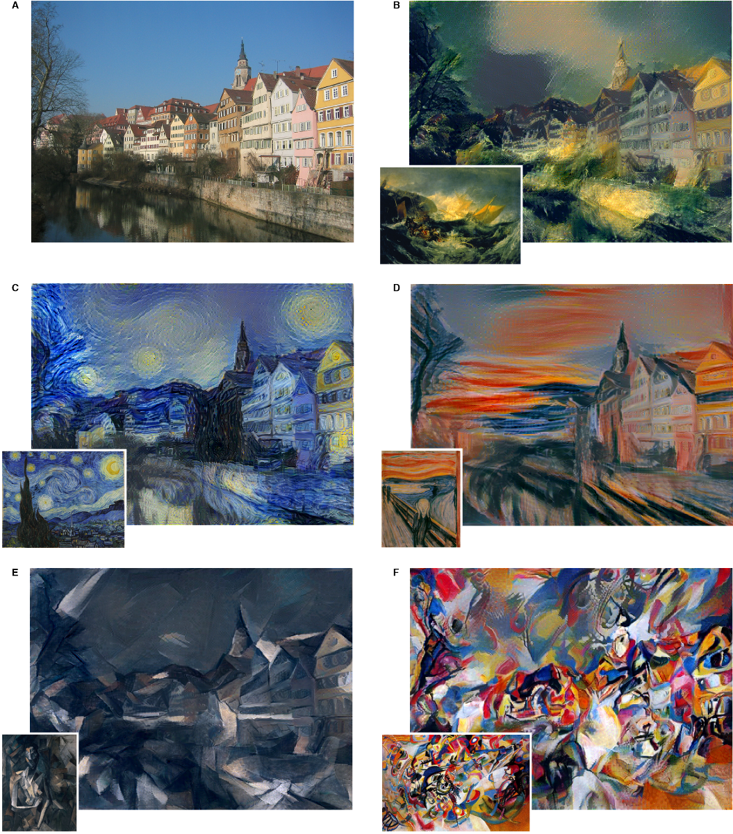 Right: The exhibit photo for A Neural Algorithm of Artistic Style