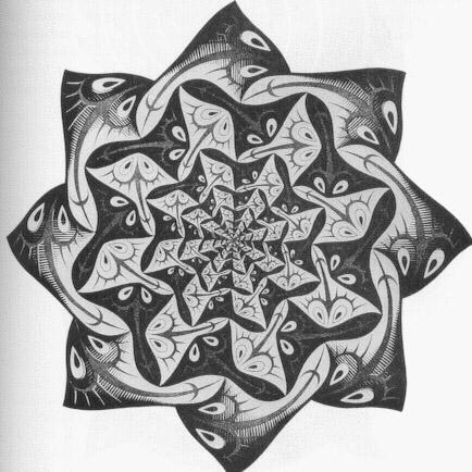 Path of Life I - M.C. Escher, 1957 woodcut