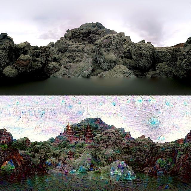 Left: Original Deep Dream demonstration image